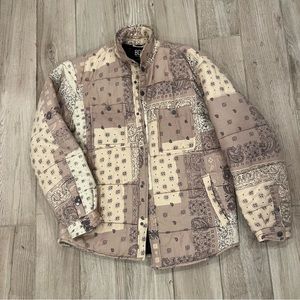 paisley print padded jacket